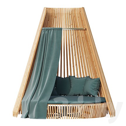 Round lounge chair Hut Full Set/Ethimo