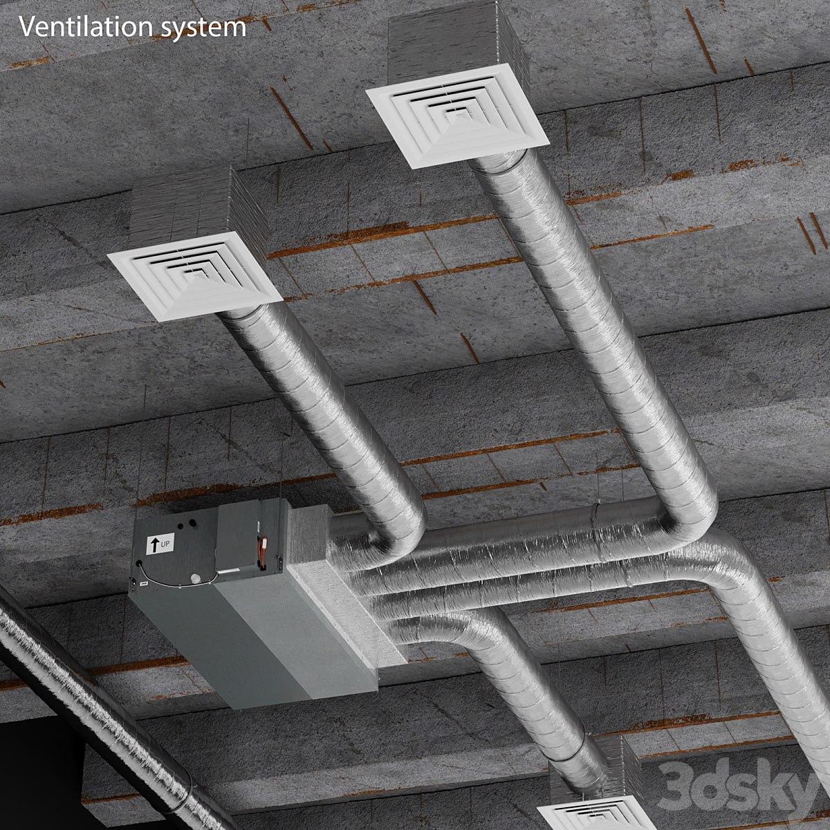 Ceiling ventilation system