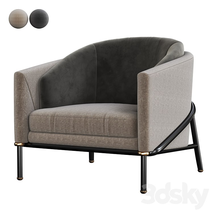 Minotti fil noir armchair
