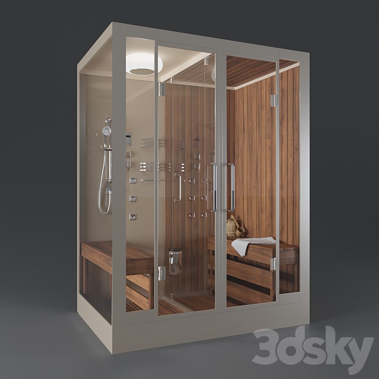 Cabin with Finnish sauna FRANK F907R right-side