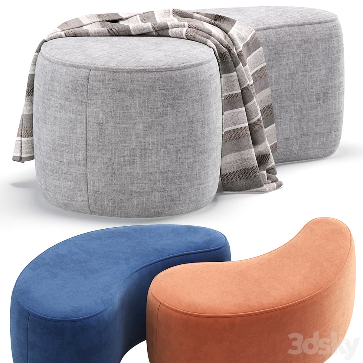 Pouffe Cork 7 Colors Version