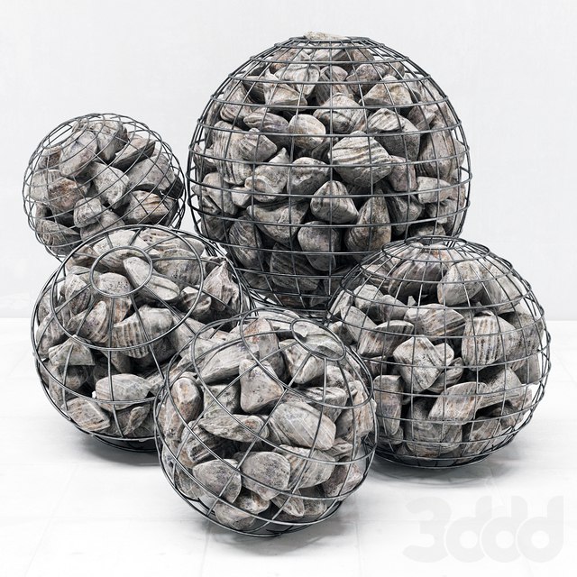Gabion sphere rock stone / Gabion sphere from rocky stone
