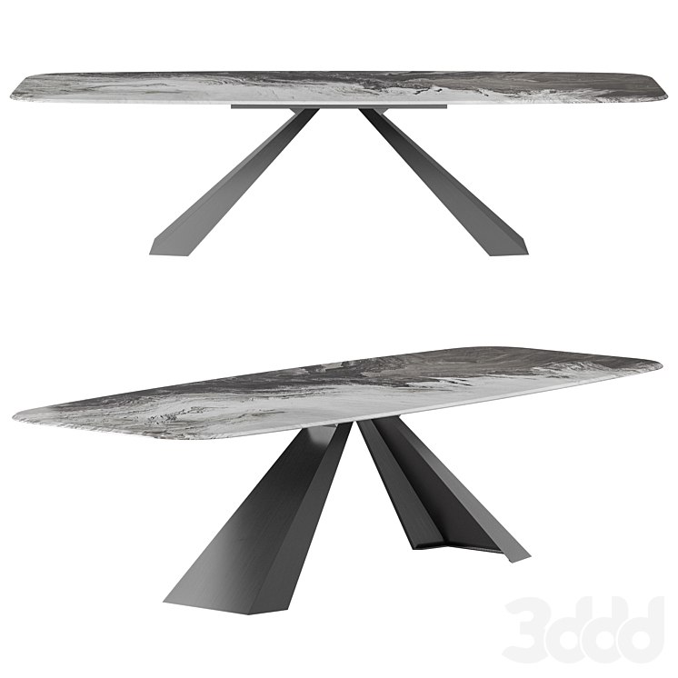 Cattelan Italia Eliot Crystalart Dining Table