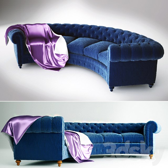 Semicircular sofa