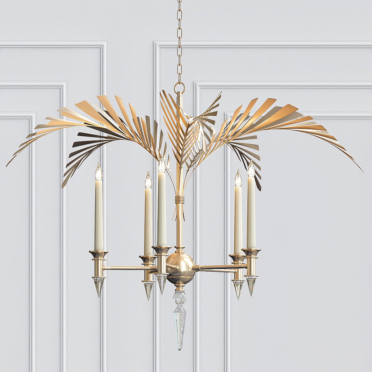 Palm Frond 5-Light Chandelier