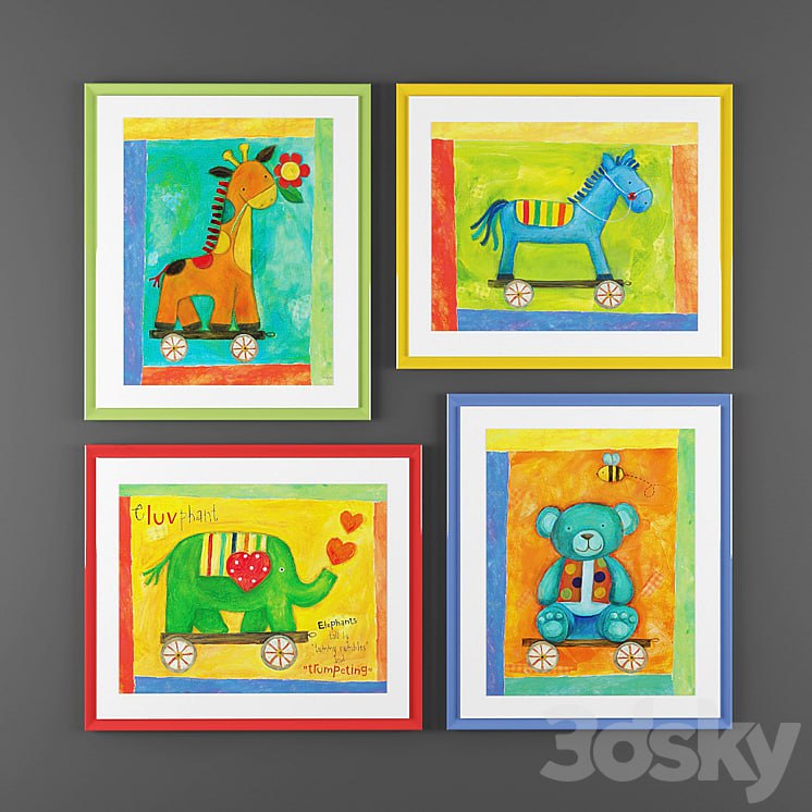 Collection of children's paintings