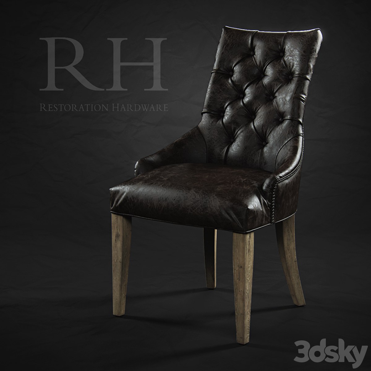 Martine leather armchair