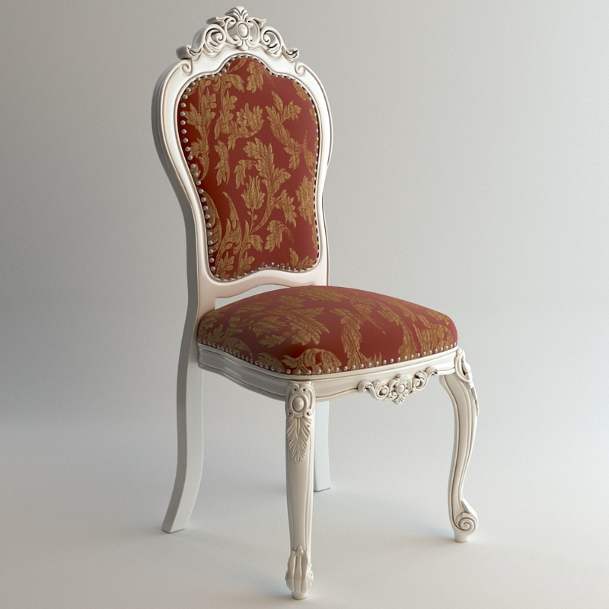 White baroque chair