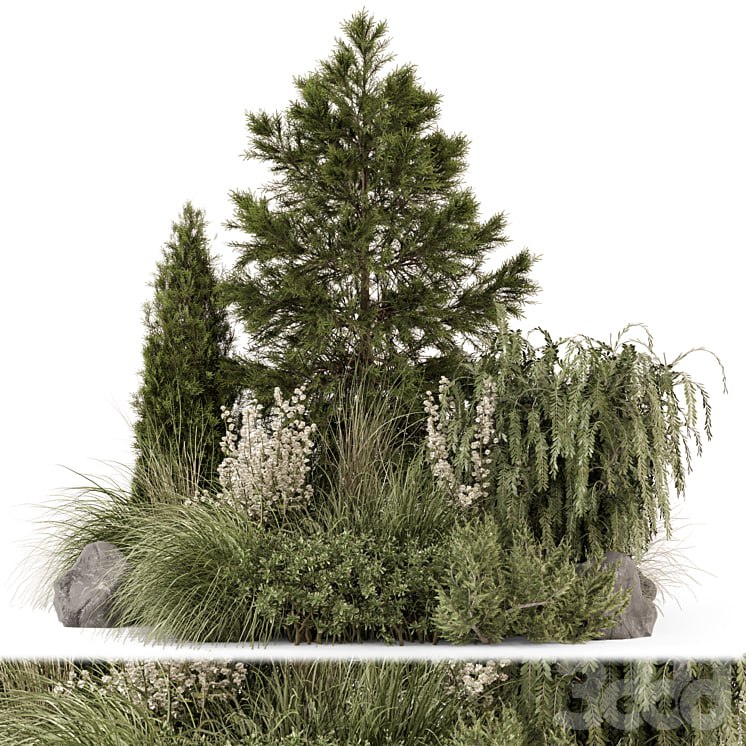 Outdoor Plants Bush Collection -Bush Set 1578