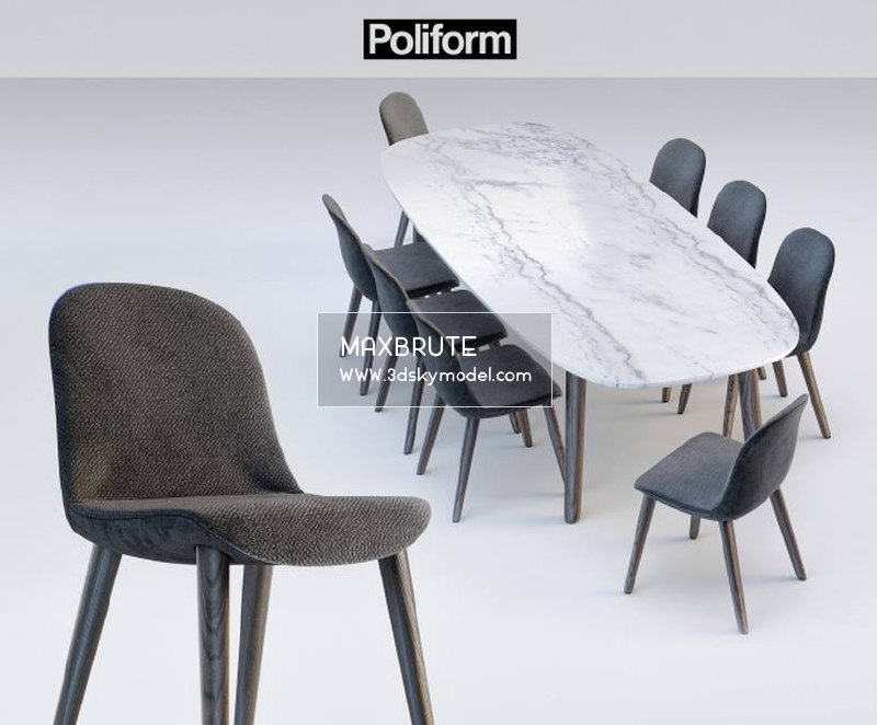 Poliform MAD DINNING Table & chair