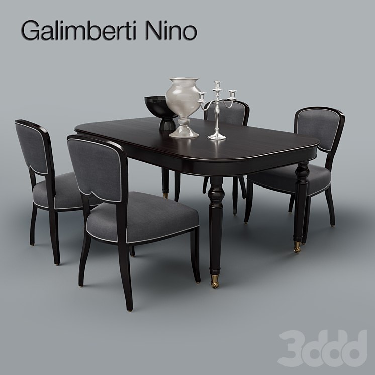 Table and chair of Galimberti Nino
