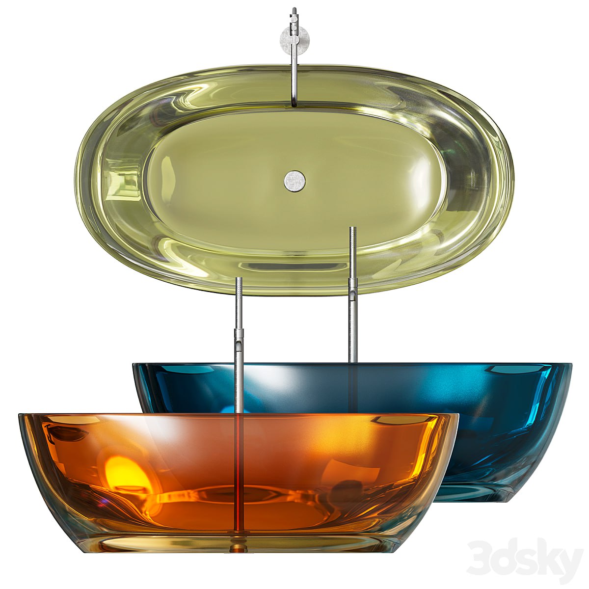 Reflex Color Bathtub by Antonio Lupi