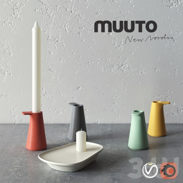 Grip and FLOAT candlesticks by MUUTO