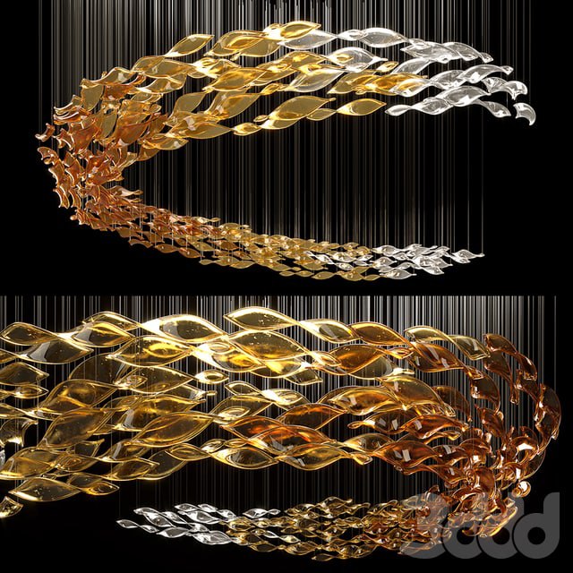 Glass Waves Chandelier