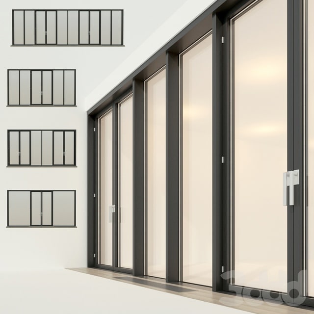 Panoramic glazing. Stained glass window 21