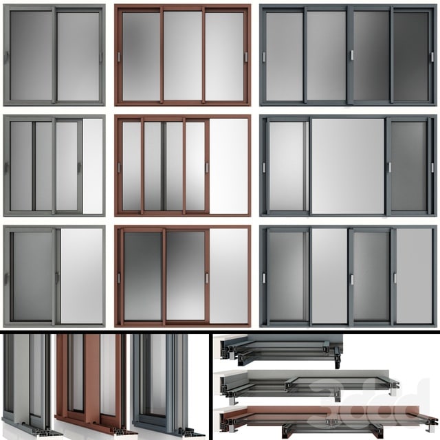 Sliding Stained Glass Aluminum Windows