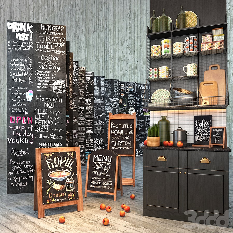 Set for creating slate surfaces with images of chalk 2