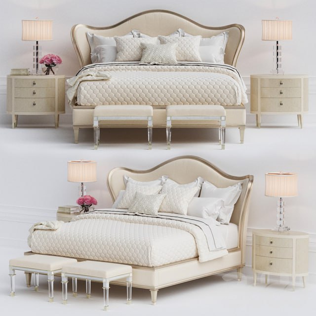 Furniture Bed Caracole Composition