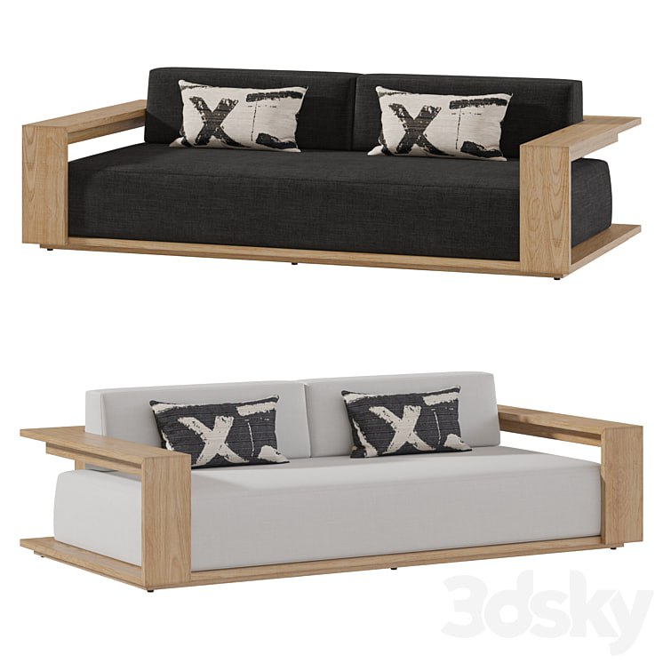 RH BAHIA SOFA Natural Teak size 2150