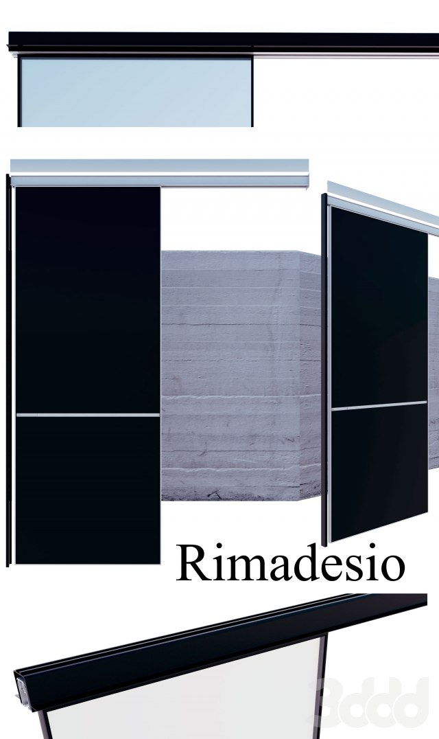 Rimadesio Graphis Single Rail Sliding Doors, for living area doors walk-in-closet