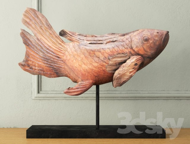 Swimming Koi Statue