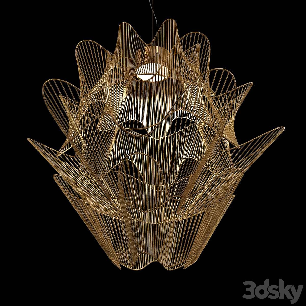 Terzani moire ceiling light 3d model