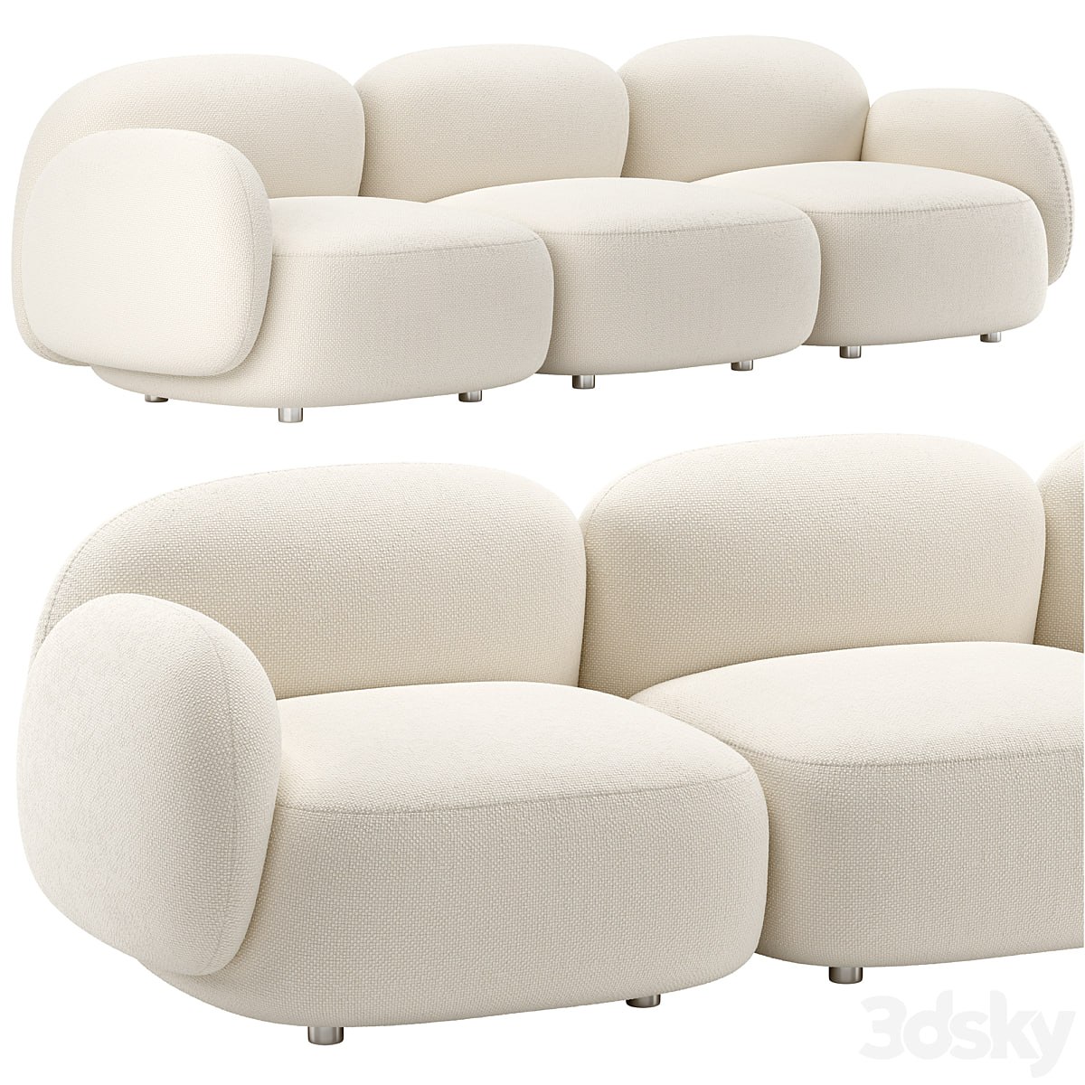 .jpeg Sundae Sofa 3 Seater by Jason Ju