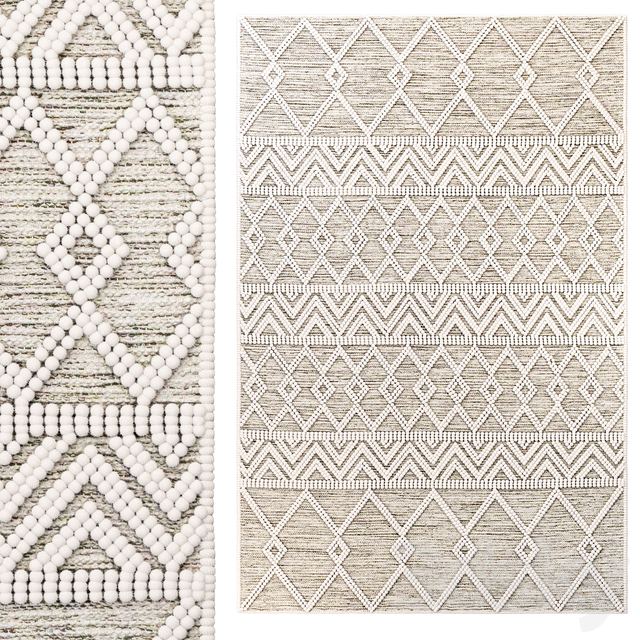 The Curated Nomad Bradrick Trellis Wool Area Rug