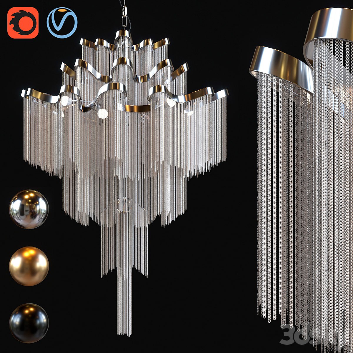 Terzani stream chandelier