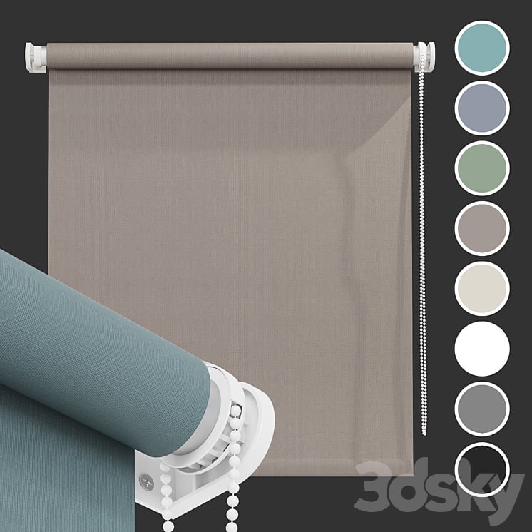 Roller blind in 8 colors