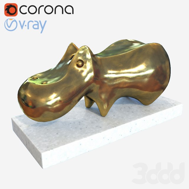Jonathan Adler Brass Hippo