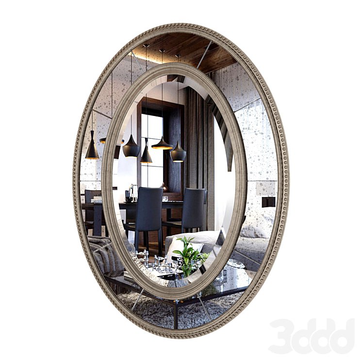 UtterMost Lara Oval Mirror