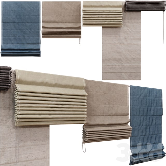 Set of Roman blinds
