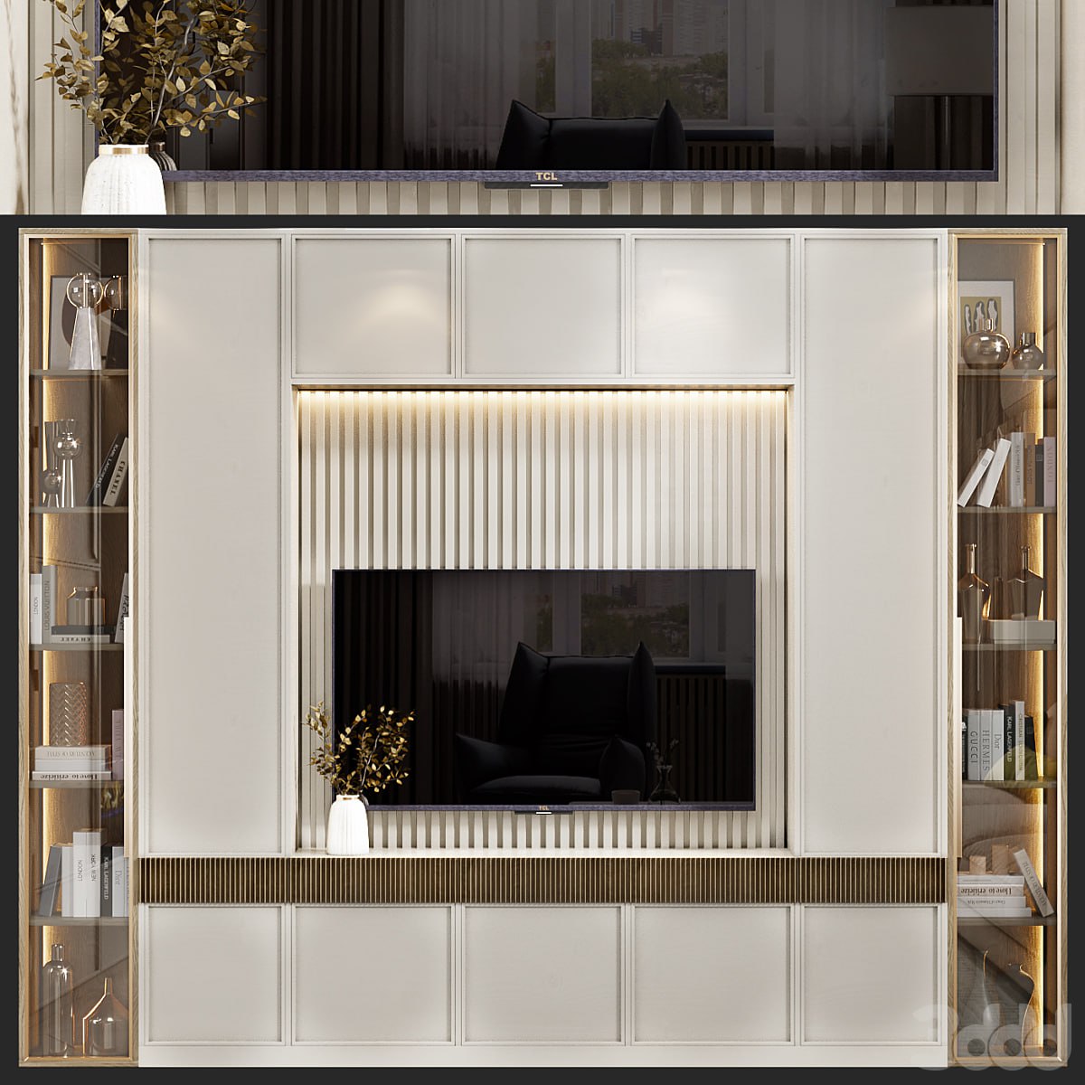 Neoclassical TV wall 015