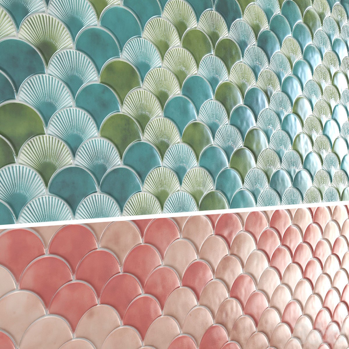 Radial Fish Scale Tiles