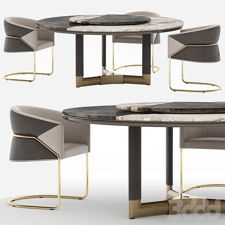 Visionnaire Morgan-Bonnie Starlight Dining Set