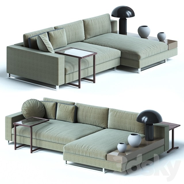 Sormani HERNEST Modular sofa contemporary fabric 3-seater