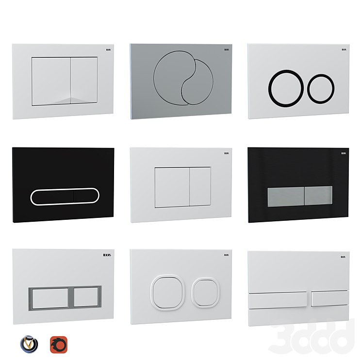IDDIS flush buttons for installation (9 pcs.)