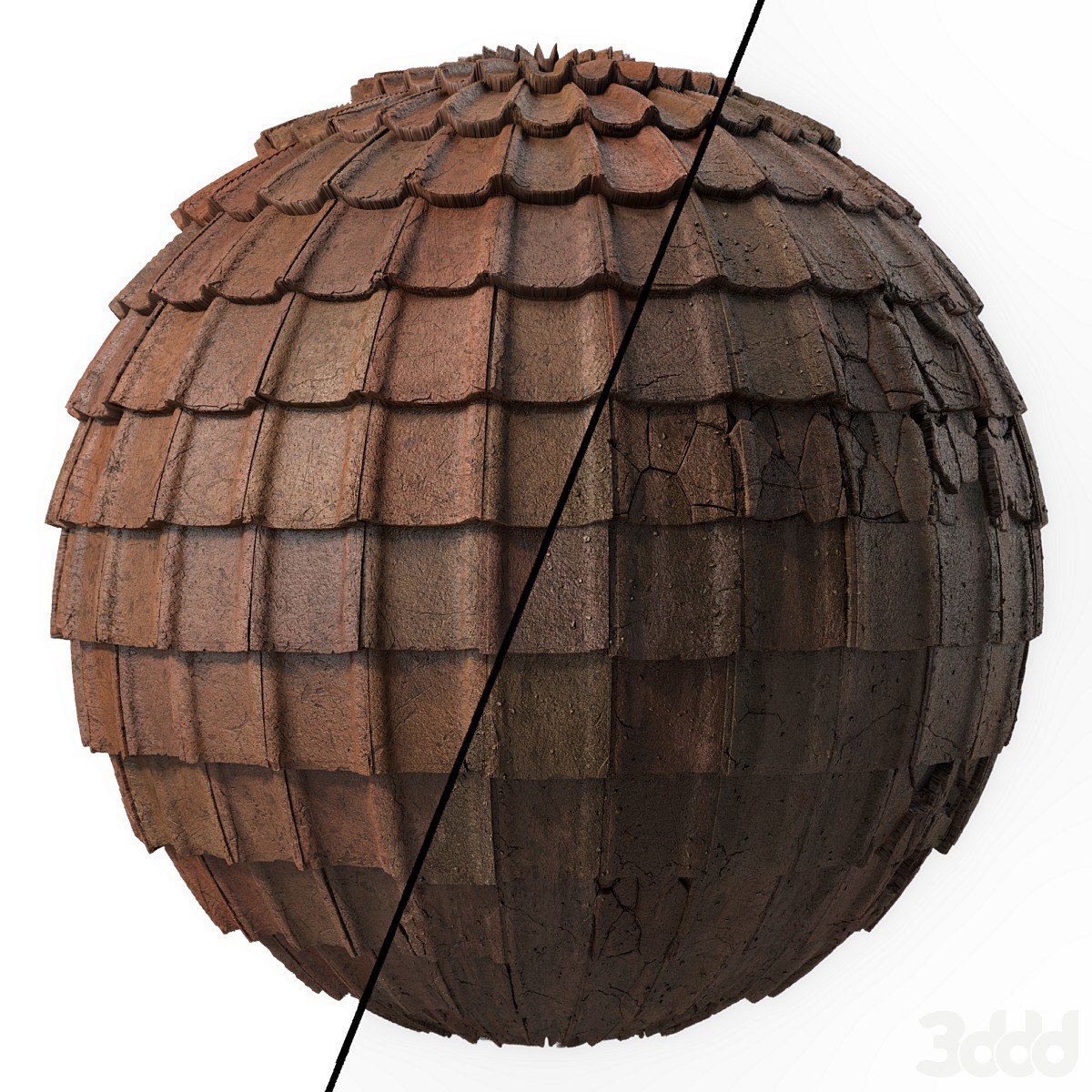 Roof Tile Materials 48- Concrete Roofing by Sbsar generator | Seamless, Pbr, 4k