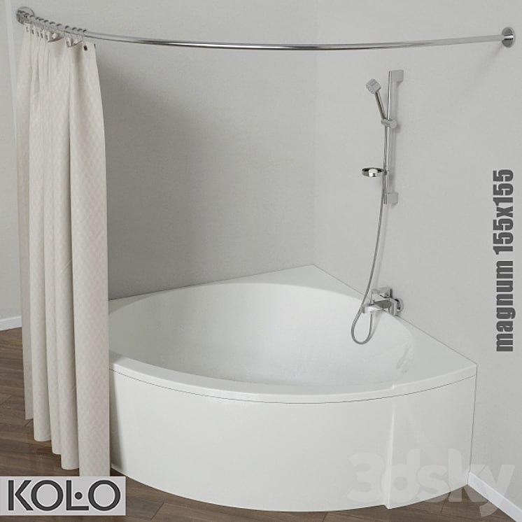 Corner baths symmetrical MAGNUM 155 * 155 cm, the RELAX 150 * 150 cm, the INSPIRATION 140 * 140 cm, tm KOLO