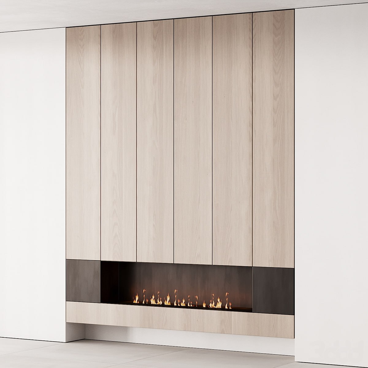 160 fireplace decorative wall kit 06 minimal wood metal 00