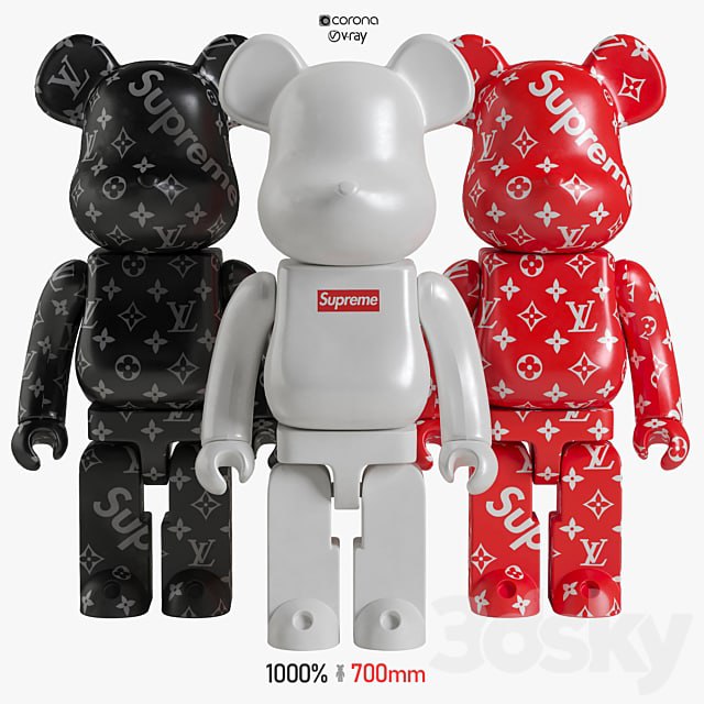 Bearbrick / Supreme / Set