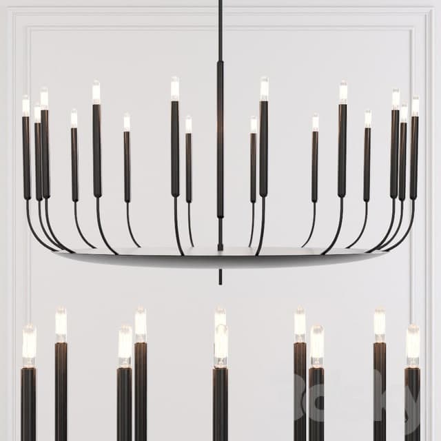 Restoration Hardware QUENOUILLES ROUND CHANDELIER 48 Black