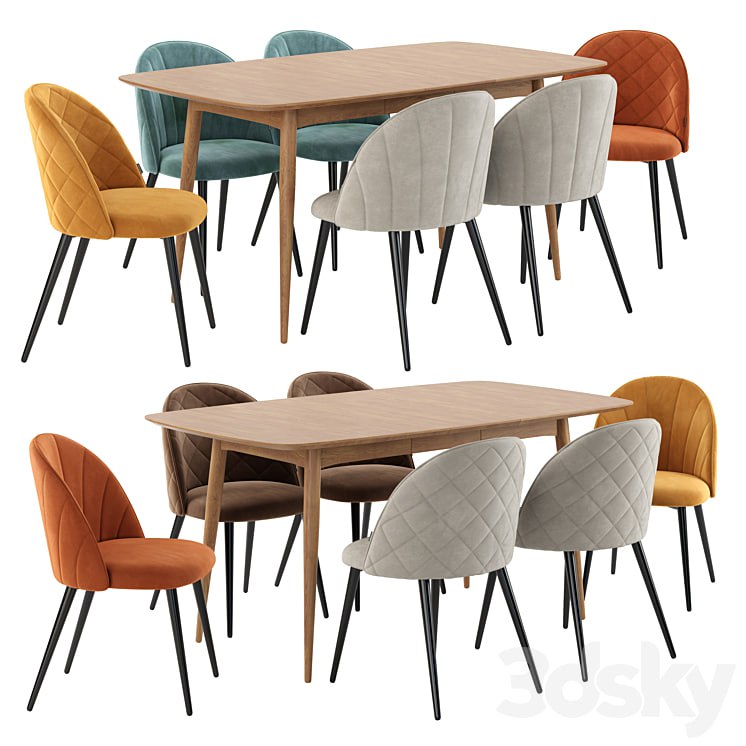 Deephouse. Dining chair Paris. NORDECO Extendable Table #+
