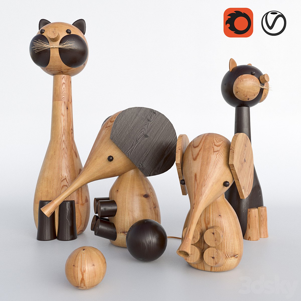 Toys made of wood
