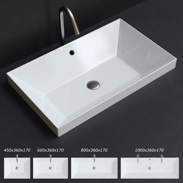 Scarabeo Ceramiche Teorema Built-in Washbasin -in