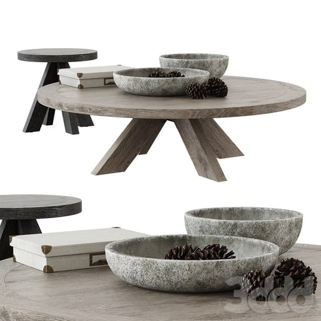 Restoration Hardware / 1960S French X-Base Round Table