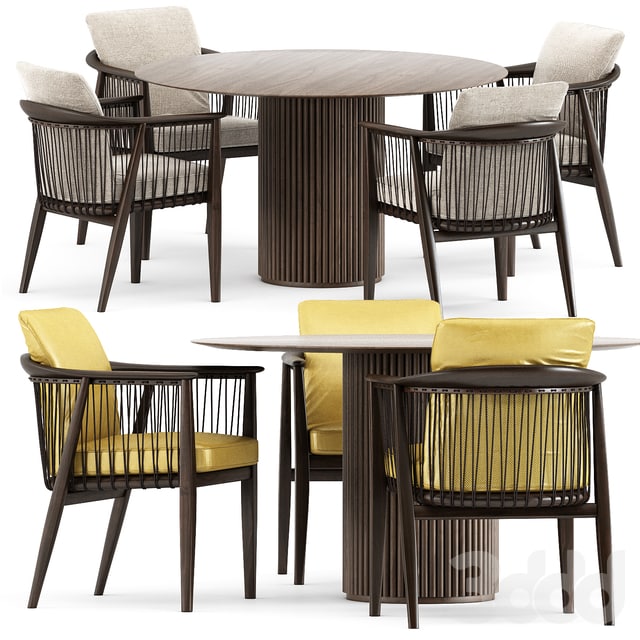 VIOLA CHAIR by Poltrona Frau and PALAIS ROYAL by ASPLUND