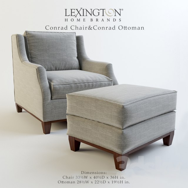 Lexington_Conrad Chair & Conrad Ottoman