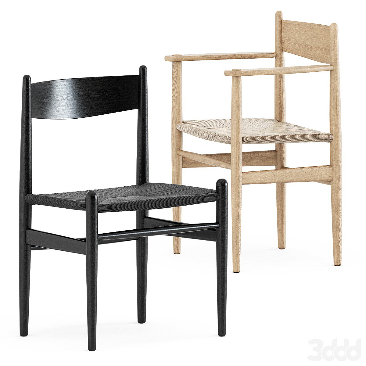 CH36 chair and CH37 chair by Carl Hansen